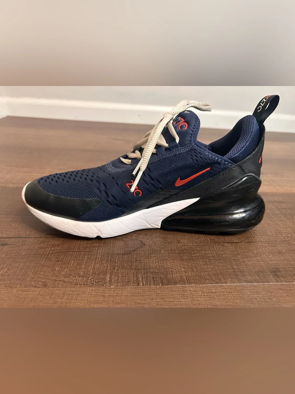 Nike Air Max 270 Youth Size 6.5Y Navy/Black/Red Kids Shoes MPN 943345-410